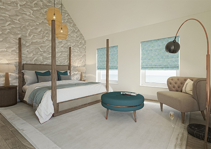 Goa, Celeste Blue - Twist&Fit Roman Blind - Image 6